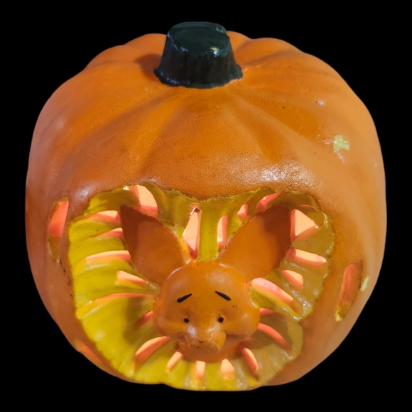 RARE Disney Halloween Winnie the Pooh PIGLET Jack O Lantern Light Foam Mold - Picture 3 of 8